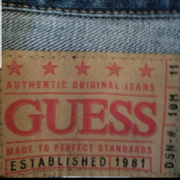 SOLD! Guess Vintage Authentic Original Jean Jacket 100% Cotton Women's Size L - Picture 11 of 15